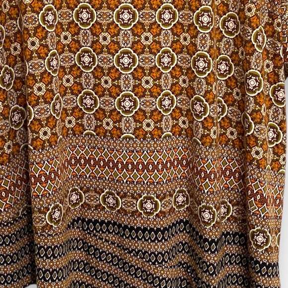 CATO EST. 1946 Women’s Plus Size Blouse Top Dolman Sleeve Brown Print Sz 22/24W - Picture 9 of 9